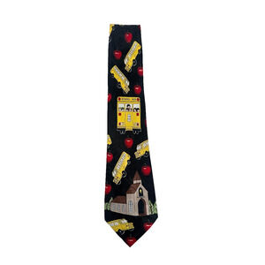 Steven Harris Handmade Tie Necktie School Schoolbus Bus Teacher Novelty Gift
